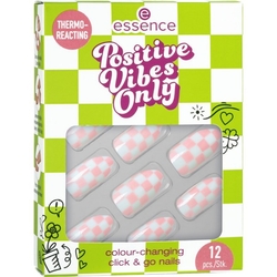 POSITIVE VIBES ONLY COLOUR-CHANGING CLICK & GO NAILS - UMĚLÉ NEHTY