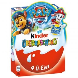 PAW PATROL**TLAPKOVÁ PATROLA ** SADA KINDER VAJÍČEK - 4KS  