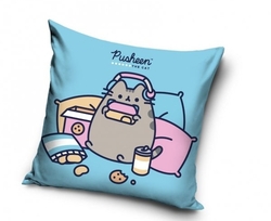 Pusheen  povlak 40x40cm  - MODRÝ