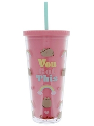PUSHEEN pohár s brčkem 650ml 