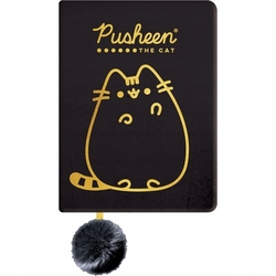 PUSHEEN PLYŠOVÝ DENÍK A5 - ČERNÝ