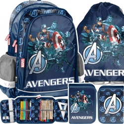 AVENGERS SADA - ŠKOLNÍ BATOH + PYTLÍK + PENÁL   