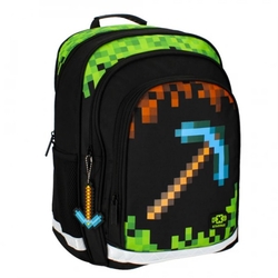 Minecraft /pixel game/ školní/studentský batoh 