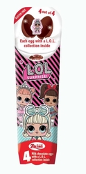 LOL  SURPRISE 4PACK ČOKOLÁDOVÝCH VAJÍČEK   -