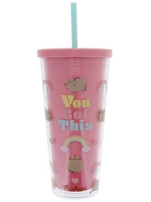 PUSHEEN pohár s brčkem 650ml